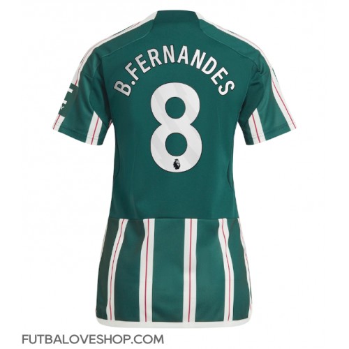 Dres Manchester United Bruno Fernandes #8 Preč pre Ženy 2023-24 Krátky Rukáv